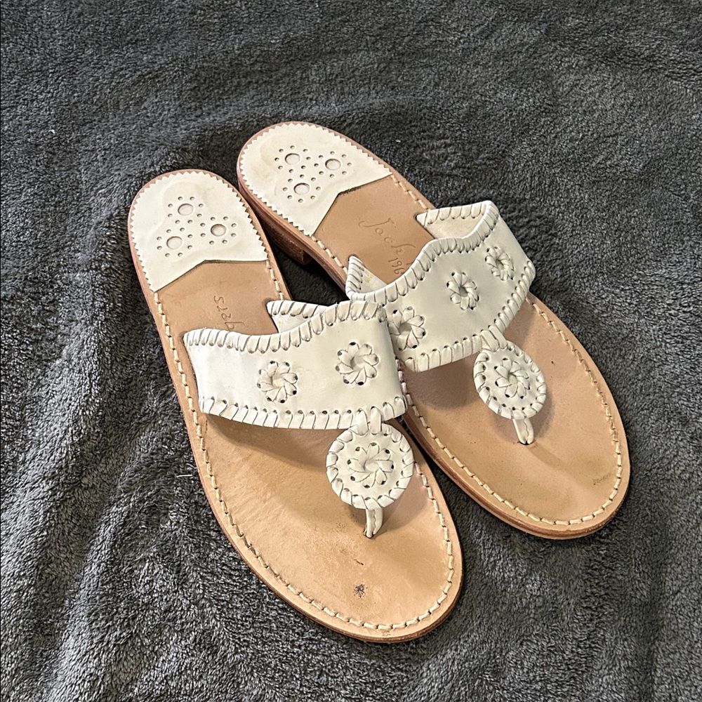 Jack Rodgers White Sandals